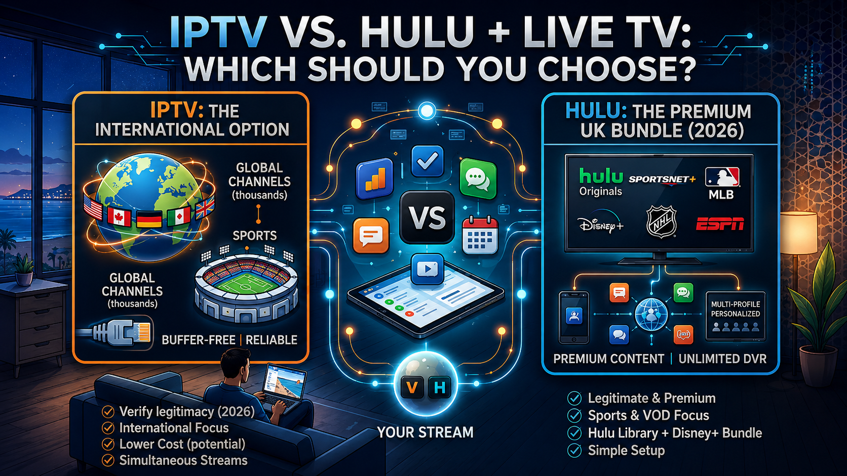 IPTV vs Hulu + Live TV: Which Should You Choose?
